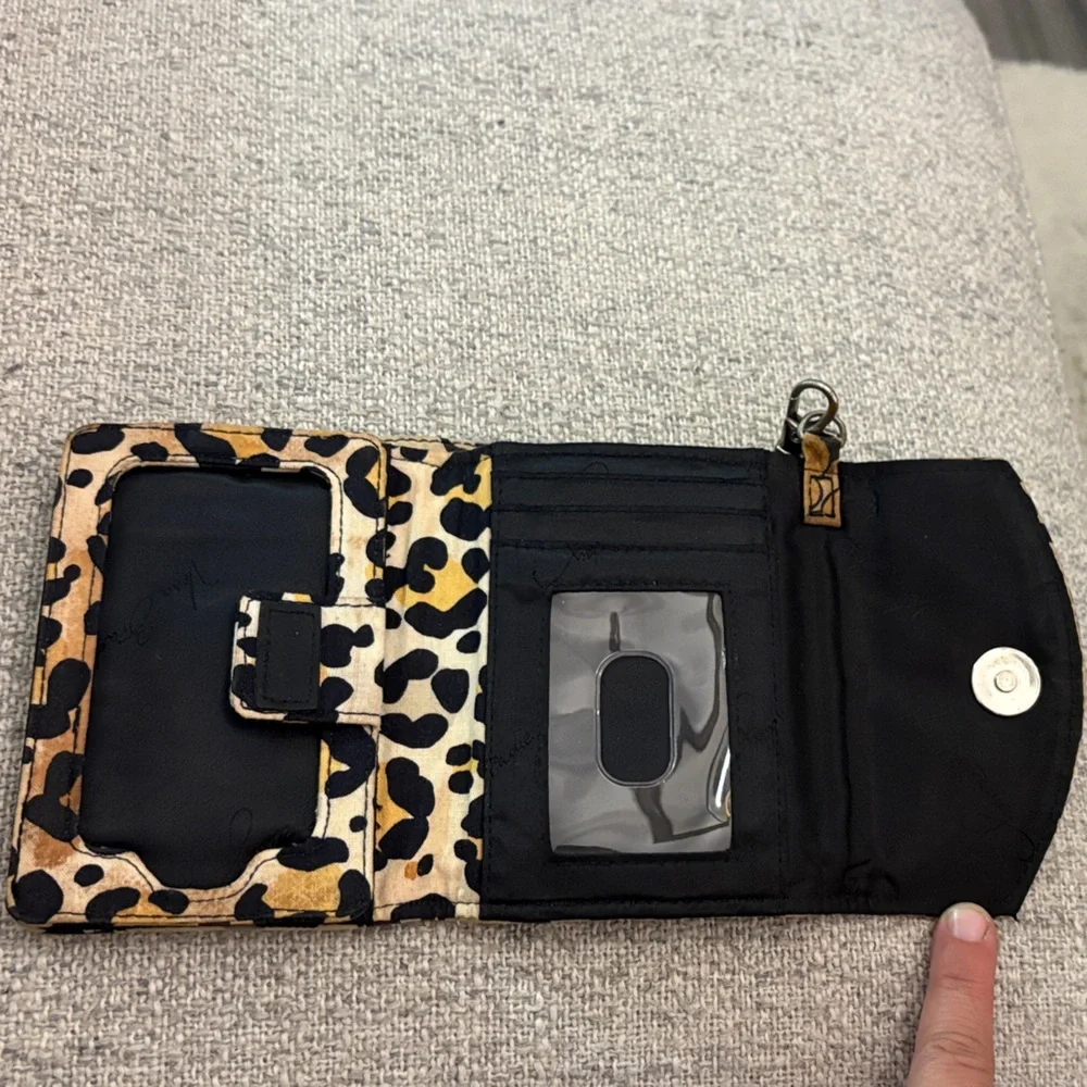 Vera Bradley Yellow and Black Floral Wristlet - Picture 3 of 3